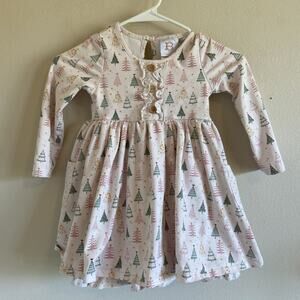 Swoon Baby Kids Holiday Christmas Trees Polka Dot Pocket Dress Youth Girl 4